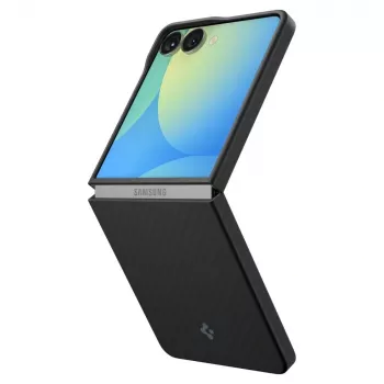 Spigen AirSkin aramidna futrola za Samsung Galaxy Z Flip 7, crna