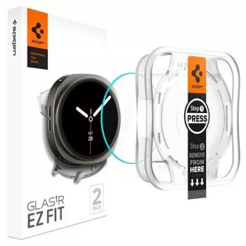 Spigen GLAS.tR EZ Fit zaštitno staklo za zaslon za Samsung Galaxy Watch 8 / Watch 9 (40 mm), 2 komada (AGL09874)