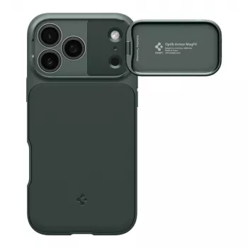 Spigen Optik Armor MagFit futrola za iPhone 17 Pro Max, kompatibilna s MagSafe, Abyss Green (ACS09901)