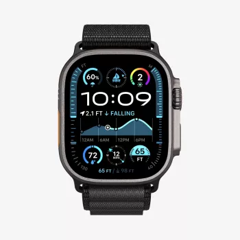 Spigen WBF1 remen Apple Watch 8 / 9 / 10 / 11 / SE / Ultra (44 / 45 / 46 / 49 mm) crni