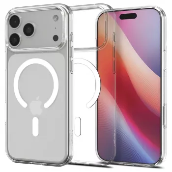 Spigen Liquid Crystal Mag Magsafe iPhone 17 Pro Max prozirno/bijelo