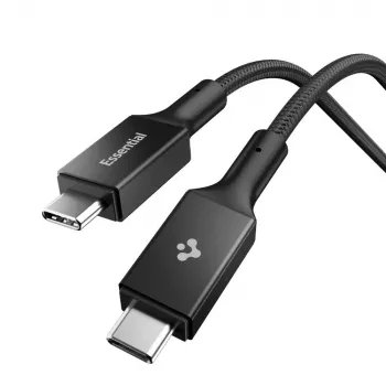 SPIGEN EB10015CC Essential USB-C na USB-C kabel 100W 150cm crni