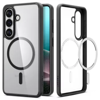 Spigen Ultra Hybrid Mag MagSafe kućište za Samsung Galaxy S26+, prozirno/crno
