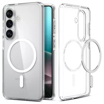 Spigen Ultra Hybrid Mag MagSafe Galaxy S26 prozirno/bijelo
