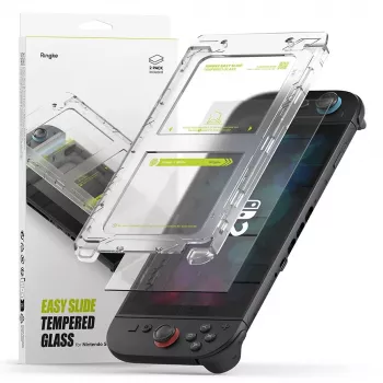 Ringke Easy Slide 2-Pack Tempered Glass Screen Protector for Nintendo Switch 2 Clear
