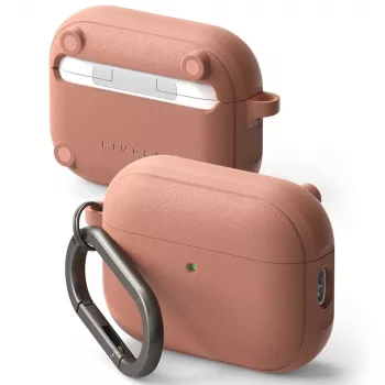 Ringke Onyx Magnetic Case for Apple AirPods Pro 3, MagSafe Compatible, with Carabiner, Constant Coral