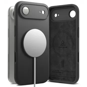 Ringke silikonska magnetska MagSafe futrola za Apple iPhone 17 Air - crna