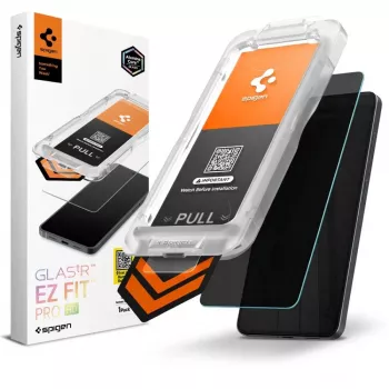 Spigen Glas.TR EZ Fit Pro AC HD kaljeno staklo zaštita zaslona za Samsung Galaxy S26 - crna