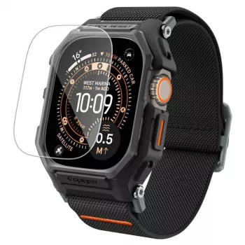 SPIGEN Lite Fit Pro i kaljeno staklo Apple Watch Ultra 1 / 2 / 3 (49 mm), mat crna