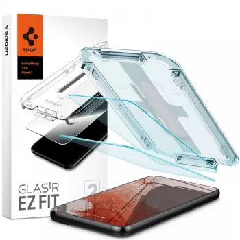 Spigen Glas.tR EZ Fit kaljeno staklo zaštitna folija za zaslon 2-pak za Samsung Galaxy S22
