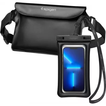 Spigen A621 univerzalna vodonepropusna futrola i torba za pojas crna