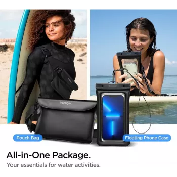 Spigen A621 univerzalna vodonepropusna futrola i torba za pojas crna