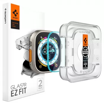 Spigen Glas.tR EZ Fit kaljeno zaštitno staklo za Apple Watch Ultra (49mm) - 2 komada - prozirno