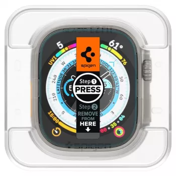 Spigen Glas.tR EZ Fit kaljeno zaštitno staklo za Apple Watch Ultra (49mm) - 2 komada - prozirno