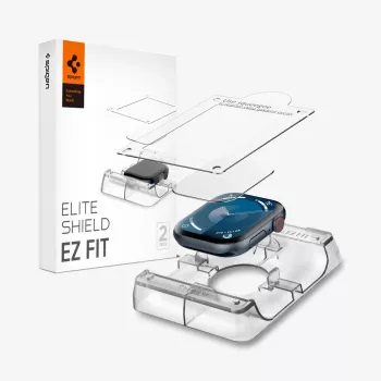 Spigen Elite Shield EZ Fit 2 komada hibridno staklo zaštita zaslona za Apple Watch 10 (46 mm) prozirna