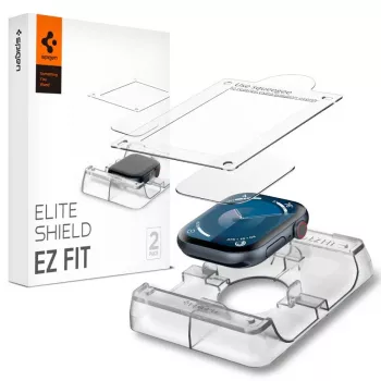 Spigen Elite Shield EZ Fit 2 komada hibridno staklo zaštita zaslona za Apple Watch 10 (46 mm) prozirna