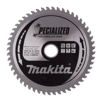 Makita Specialized B-47064 list kružne pile za aluminij, 150 x 20 mm, 52 Z