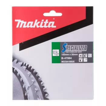 Makita Specialized B-47064 list kružne pile za aluminij, 150 x 20 mm, 52 Z