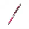 Pentel EnerGel Xm gel olovka s mehanizmom na klik - ružičasta tinta - ružičasto kućište - srebrni detalji - 0,35 mm igličasti vrh