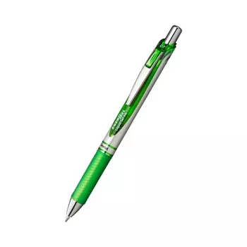 Pentel EnerGel Xm gel olovka s mehanizmom na klik - zelena - 0,35 mm - srebrni detalji