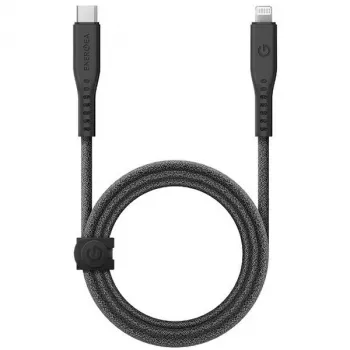 ENERGEA Flow USB-C to Lightning Cable 1.5m Black 60W 3A PD Fast Charge MFi Certified