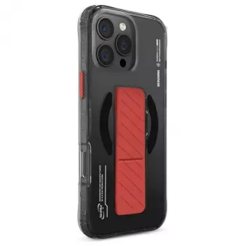Skinarma Axon Case for iPhone 16 Pro 6.3 inch Magnetic Charging + Grip Stand Black