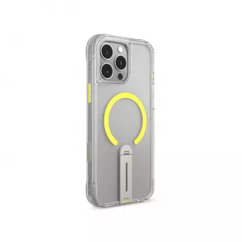 Skinarma Helix Magnetic Charging 360 Rotating Stand Case for iPhone 16 Pro, Transparent