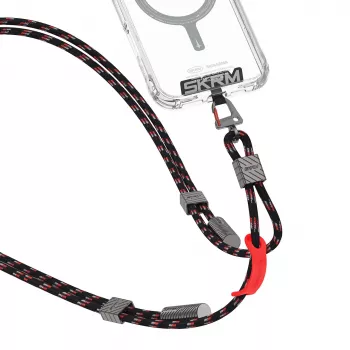 Skinarma Dyno Ve 2-u-1 USB-C na USB-C kabel s uzicom, 80 cm, crni