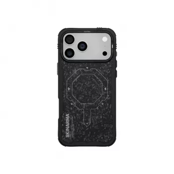 SKINARMA Vektor Case with Mag-Charge Magnetic Ring for Apple iPhone 17 Pro Max, Onyx Black (SK-IP17PM-VTOR-ONYX)