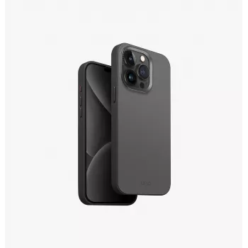 UNIQ Lyden DS MagClick Charging Case for iPhone 15 Pro Max 6.7 inch Charcoal Grey-Black