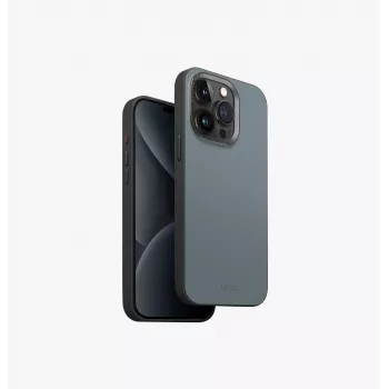 UNIQ Lyden DS MagClick Charging Case for iPhone 15 Pro Max 6.7 inch Charcoal Grey-Black
