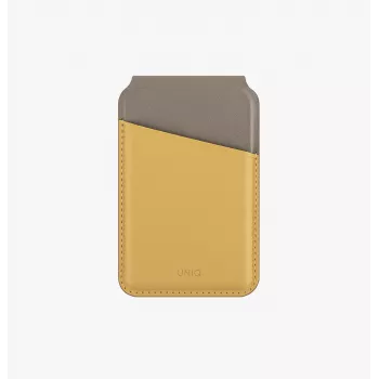 UNIQ Lyden DS Magnetic Wallet RFID Phone Stand Canary Yellow / Flint Grey