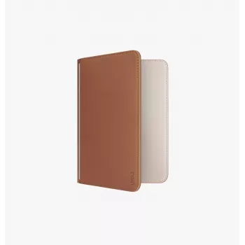 UNIQ Belmont držač za putovnicu s Apple Find My i RFID blokiranjem, karamel bež