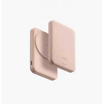 UNIQ Lyden Lexa magnetski power bank 5000mAh PD USB-C MagSafe, ružičasti