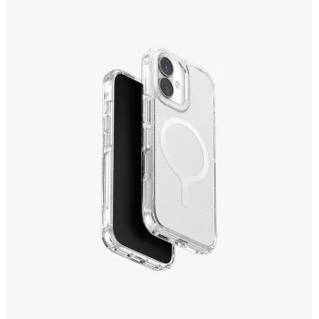 UNIQ LifePro Xtreme MagClick Charging Case for iPhone 17, Clear Glitter