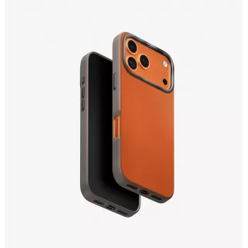 UNIQ Lyden DS futrola za iPhone 17 Pro s MagClick punjenjem, narančasto-siva