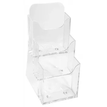 Exacompta DL stalak za pult s 3 pretinca, polistiren, prozirni (73158D)