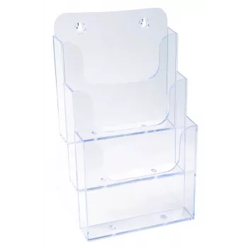 Exacompta A5 držač prospekata, 3 pretinca, polistiren, 154 x 181 x 280 mm (75158D)