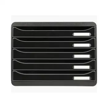 Exacompta BIG-BOX PLUS HORIZON kutija s ladicama, A4 vodoravno, 355 x 270 x 271 mm, crna (308714D)