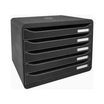 Exacompta BIG-BOX PLUS HORIZON kutija s ladicama, A4 vodoravno, 355 x 270 x 271 mm, crna (308714D)