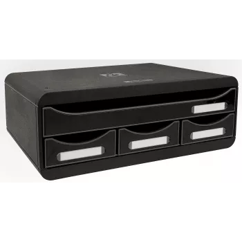 Exacompta TOOLBOX MINI kutija s ladicama, 4 ladice, A4, 355 x 270 x 134 mm, crna (319714D)