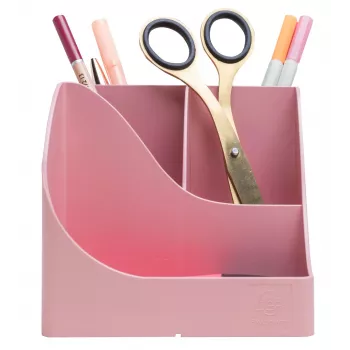 Exacompta Pen Wave AutentiK držač za olovke s 5 pretinaca, Bonbon Pink