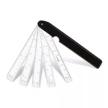 Aristo 5-Fold Scale Ruler 1:1/10/15/20/25/30/33.33/40/50/75/125 300 mm, bijelo