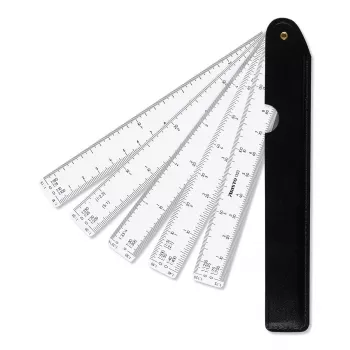 Aristo 5-Fold Scale Ruler 1:1/10/15/20/25/30/33.33/40/50/75/125 300 mm, bijelo