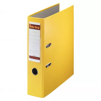 Bene 291400GE registrator s poklopcem na polugu A4 žuti 80 mm hrbat 600 listova iverica papir/plastika laminirani karton