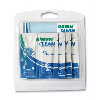 GREEN CLEAN set maramica za mokro i suho čišćenje - 10 pakiranja (20 maramica) za zaslone, LCD, LED, plazmu, TFT, prijenosna računala, tablete, pametne telefone, monitore - bez alkohola, bez tragova, antistatički