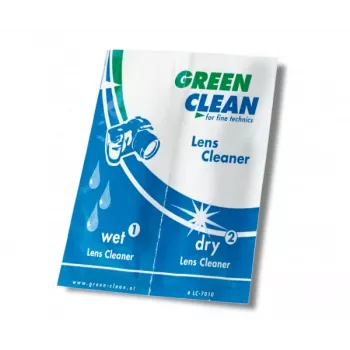 GREEN CLEAN set maramica za mokro i suho čišćenje - 10 pakiranja (20 maramica) za zaslone, LCD, LED, plazmu, TFT, prijenosna računala, tablete, pametne telefone, monitore - bez alkohola, bez tragova, antistatički