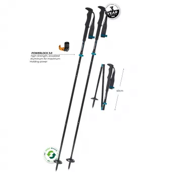 Komperdell Fx Lite Carbon Vario Approach planinarski štapovi, plavi