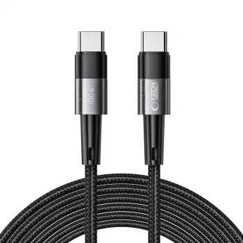 TECH-PROTECT ULTRABOOST USB-C na USB-C kabel PD 100W / 5A 3m sivi