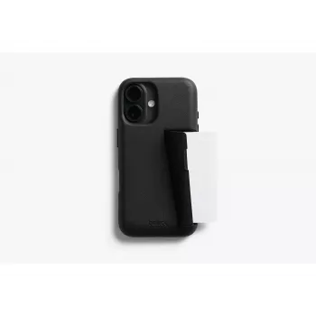 Bellroy kožna futrola s pretincem za kartice za iPhone 16, crna